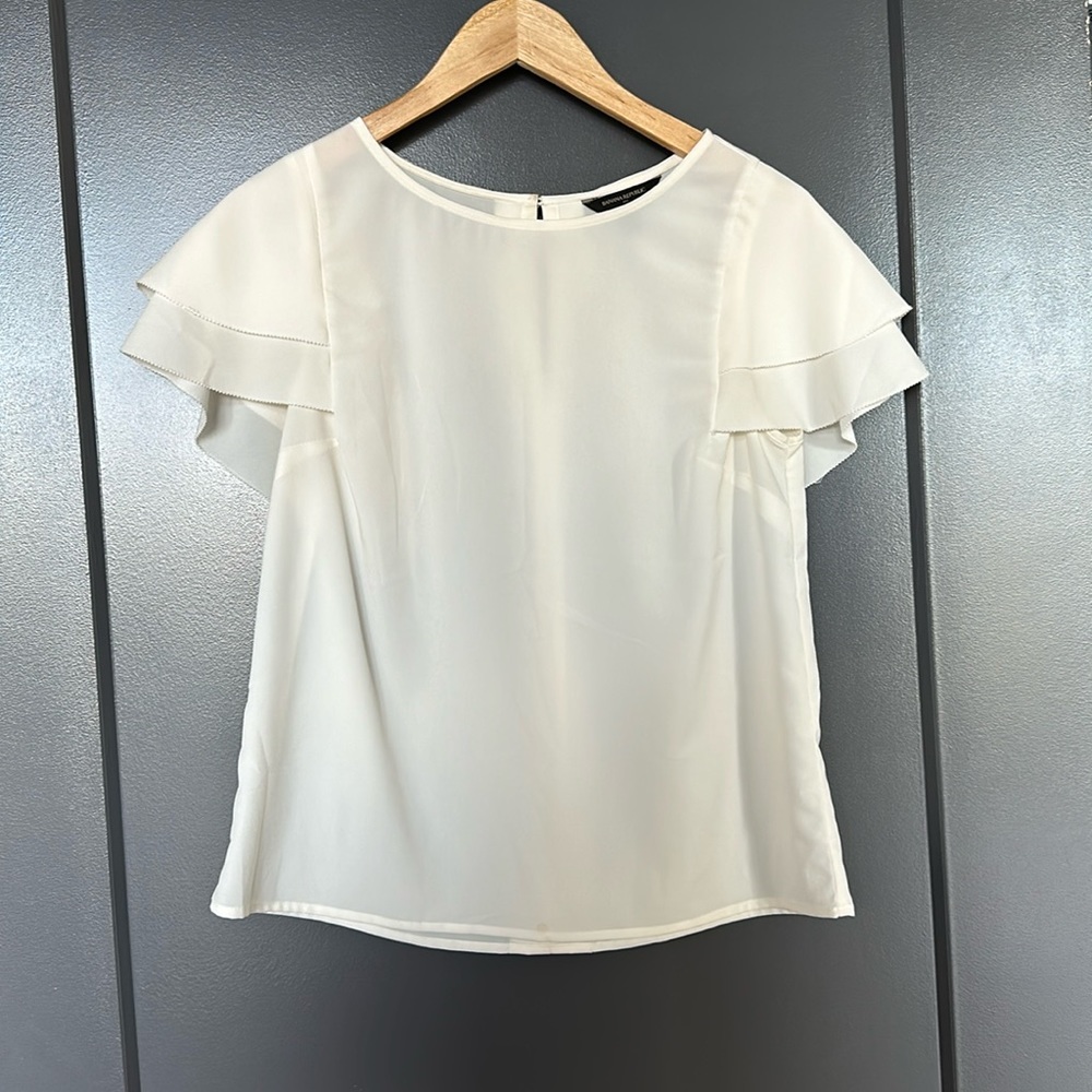 Banana republic ivory blouse